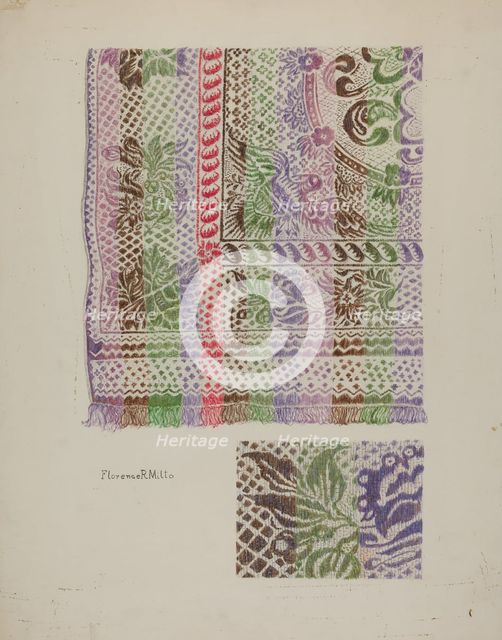 Coverlet, c. 1939. Creator: Florence Milto.