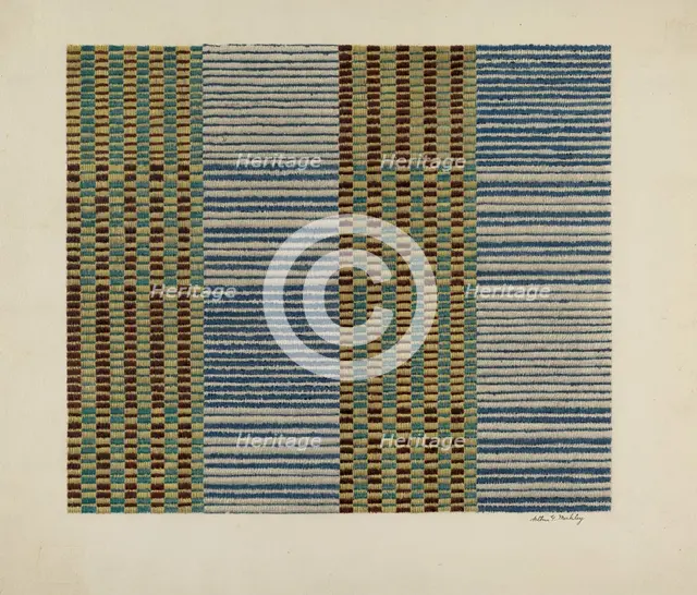 Coverlet, c. 1939. Creator: Merkley, Arthur G..