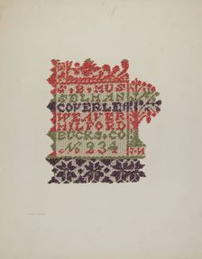Coverlet, c. 1940. Creator: Carmel Wilson