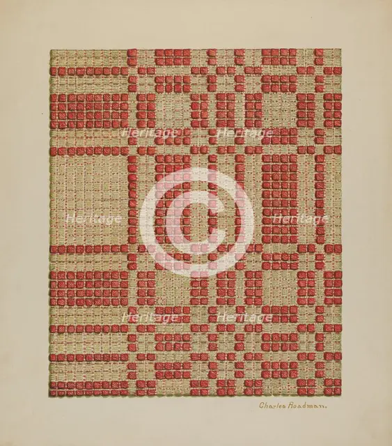Coverlet, c. 1940. Creator: Charles Roadman.