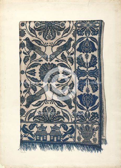 Coverlet, c. 1940. Creator: Charlotte Winter.