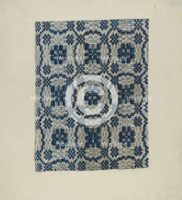 Coverlet, c. 1940. Creator: Betty Jacob.