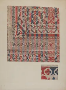Coverlet, c. 1940. Creator: Betty Jacob