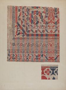 Coverlet, c. 1940. Creator: Betty Jacob