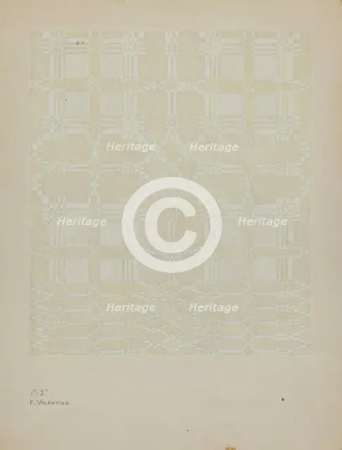Coverlet, c. 1940. Creator: Elizabeth Valentine.