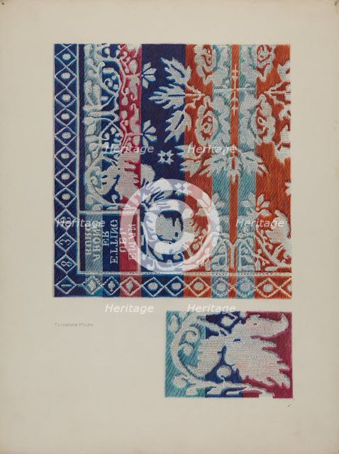 Coverlet, c. 1940. Creator: Florence Milto.