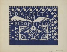 Coverlet, c. 1940. Creator: Margaret Linsley
