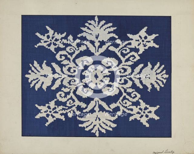 Coverlet, c. 1940. Creator: Margaret Linsley.