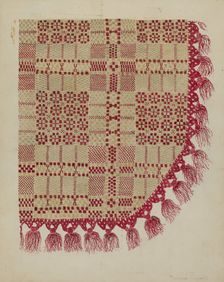 Coverlet, c. 1940. Creator: Sarah F. Williams