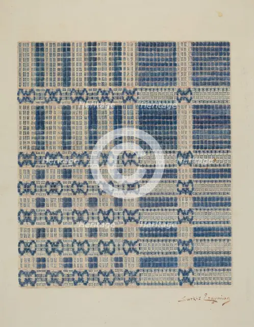 Coverlet, c. 1940. Creator: Sarkis Erganian.