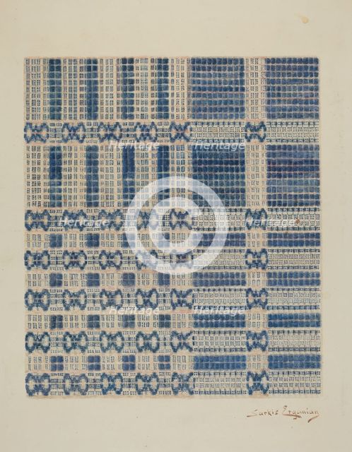 Coverlet, c. 1940. Creator: Sarkis Erganian.