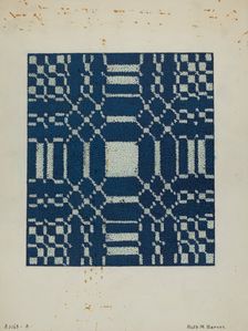 Coverlet, c. 1940. Creator: Ruth M. Barnes