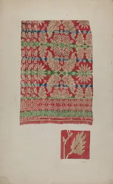Coverlet, c. 1941. Creator: Betty Jacob