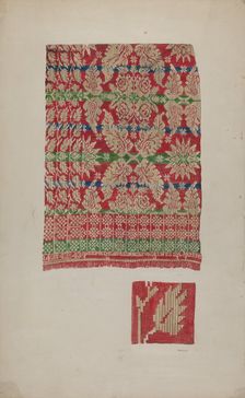 Coverlet, c. 1941. Creator: Betty Jacob