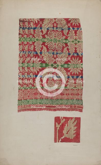 Coverlet, c. 1941. Creator: Betty Jacob.