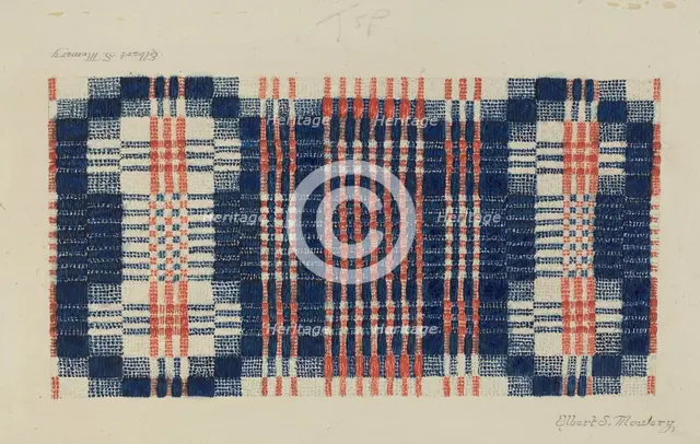 Coverlet: Gentleman's Fancy, 1935/1942. Creator: Elbert S. Mowery.