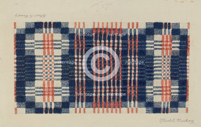 Coverlet: Gentleman's Fancy, 1935/1942. Creator: Elbert S. Mowery.