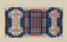 Coverlet: Gentleman's Fancy, 1935/1942. Creator: Elbert S. Mowery