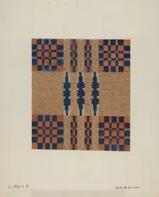 Coverlet Detail, 1935/1942. Creator: Ruth M. Barnes