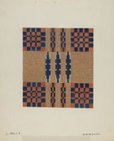 Coverlet Detail, 1935/1942. Creator: Ruth M. Barnes