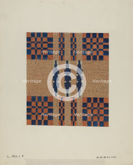 Coverlet Detail, 1935/1942. Creator: Ruth M. Barnes.