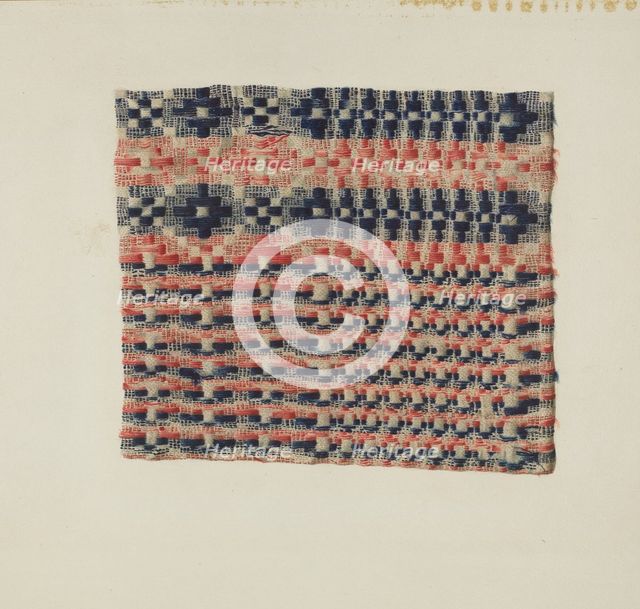 Coverlet Detail, c. 1941. Creator: Miriam Y. Solomon.