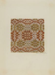 Coverlet Detail, c. 1942. Creator: Annie L. Vaughn
