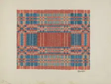 Coverlet Detail, c. 1936. Creator: Cornelius Christoffels