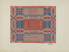 Coverlet Detail, c. 1936. Creator: Cornelius Christoffels