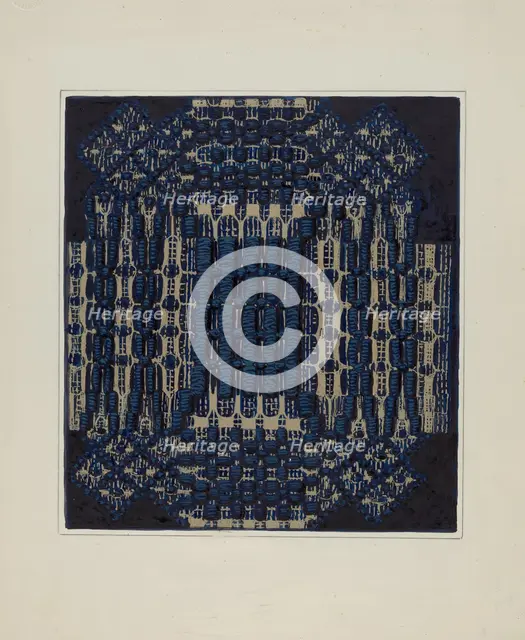 Coverlet (Detail), c. 1936. Creator: Ruth M. Barnes.