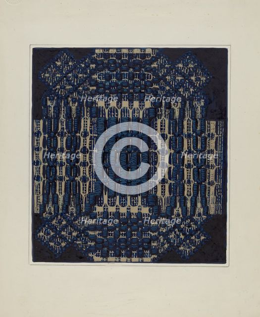Coverlet (Detail), c. 1936. Creator: Ruth M. Barnes.