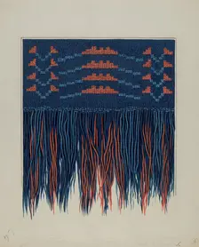 Coverlet Detail, c. 1936. Creator: Ruth M. Barnes