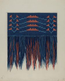 Coverlet Detail, c. 1936. Creator: Ruth M. Barnes