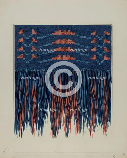 Coverlet Detail, c. 1936. Creator: Ruth M. Barnes.