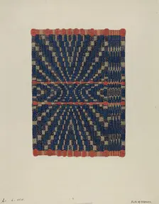 Coverlet Detail, c. 1937. Creator: Ruth M. Barnes