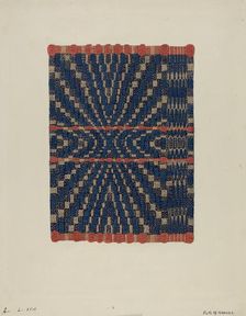 Coverlet Detail, c. 1937. Creator: Ruth M. Barnes