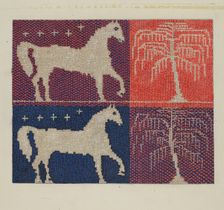 Coverlet Detail "Farmer's Fancy", c. 1937. Creator: Ruth M. Barnes