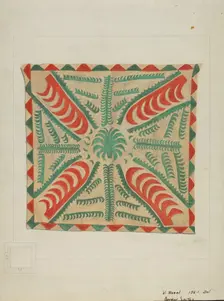 Coverlet for Crib, c. 1939. Creator: Vincent P. Rosel