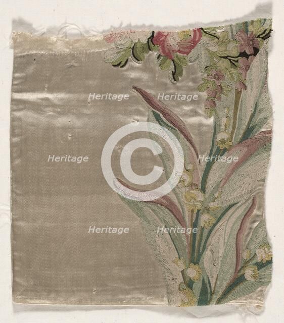 Coverlet Fragment, c. 1760-1770. Creator: Philippe de Lasalle (French, 1723-1805).