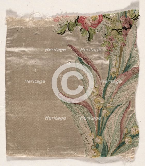 Coverlet Fragment, c. 1760-1770. Creator: Philippe de Lasalle (French, 1723-1805).