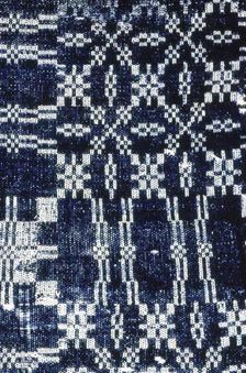 Coverlet (Fragment), Ohio, c. 1840. Creator: Unknown