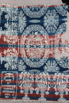 Coverlet (Fragment), United States, 1859. Creator: Daniel Stephenson