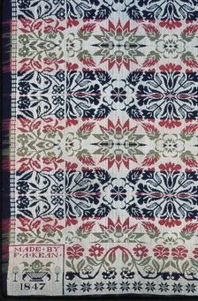 Coverlet, Indiana, 1847. Creator: Frederick A. Kean