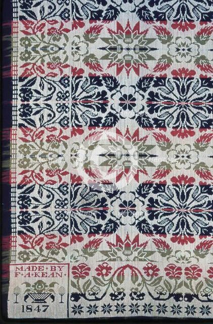 Coverlet, Indiana, 1847. Creator: Frederick A. Kean.