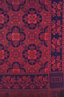 Coverlet, Indiana, 1842. Creator: Unknown