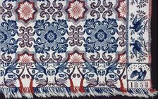 Coverlet, Indiana, 1853. Creator: Matthew Rattray