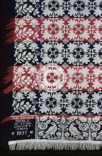 Coverlet, Ohio, 1837. Creator: Charles Meily.