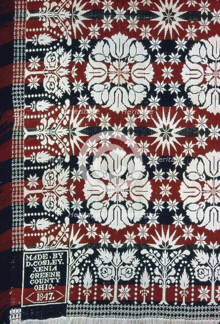 Coverlet, Ohio, 1847. Creator: Dennis Cosley.