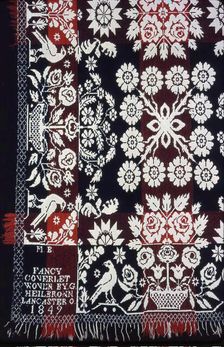 Coverlet, Ohio, 1849. Creator: George Heilbronn