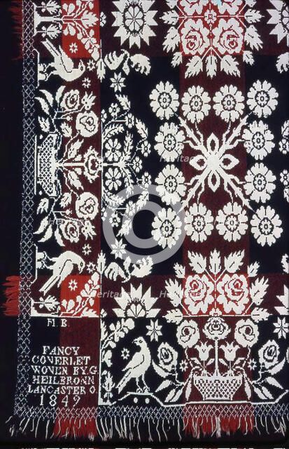 Coverlet, Ohio, 1849. Creator: George Heilbronn.